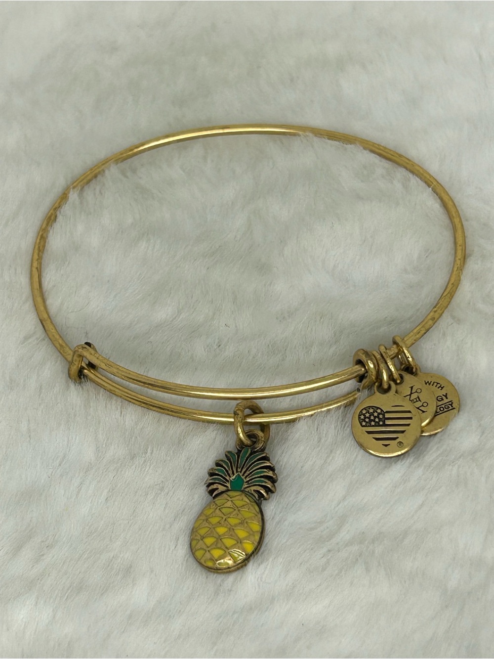 ALEX AND ANI PINEAPPLE CHARM BRACELET